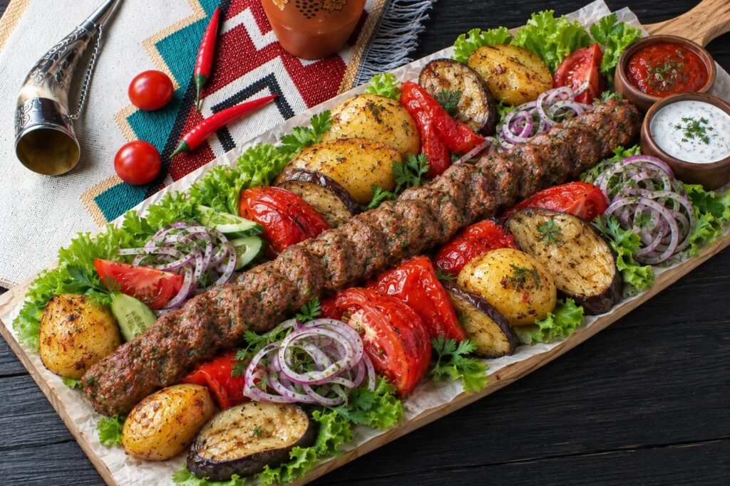 Большой люля с овощами на компанию