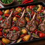 Баранина с овощами, запеченная в печи